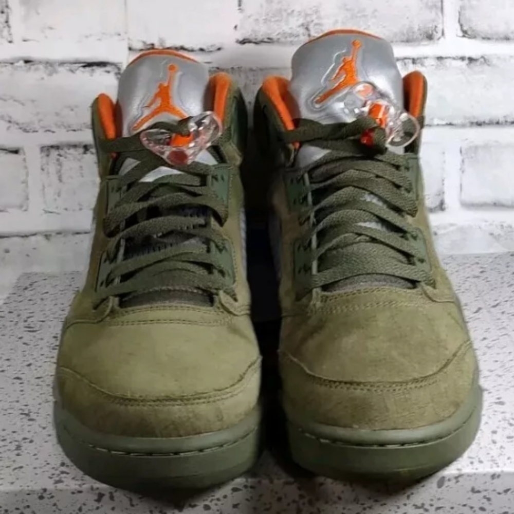 Nike Air Jordan 5 Retro Olive Solar Orange DD0587-308 Men's 9.5 - Picture 3 of 8